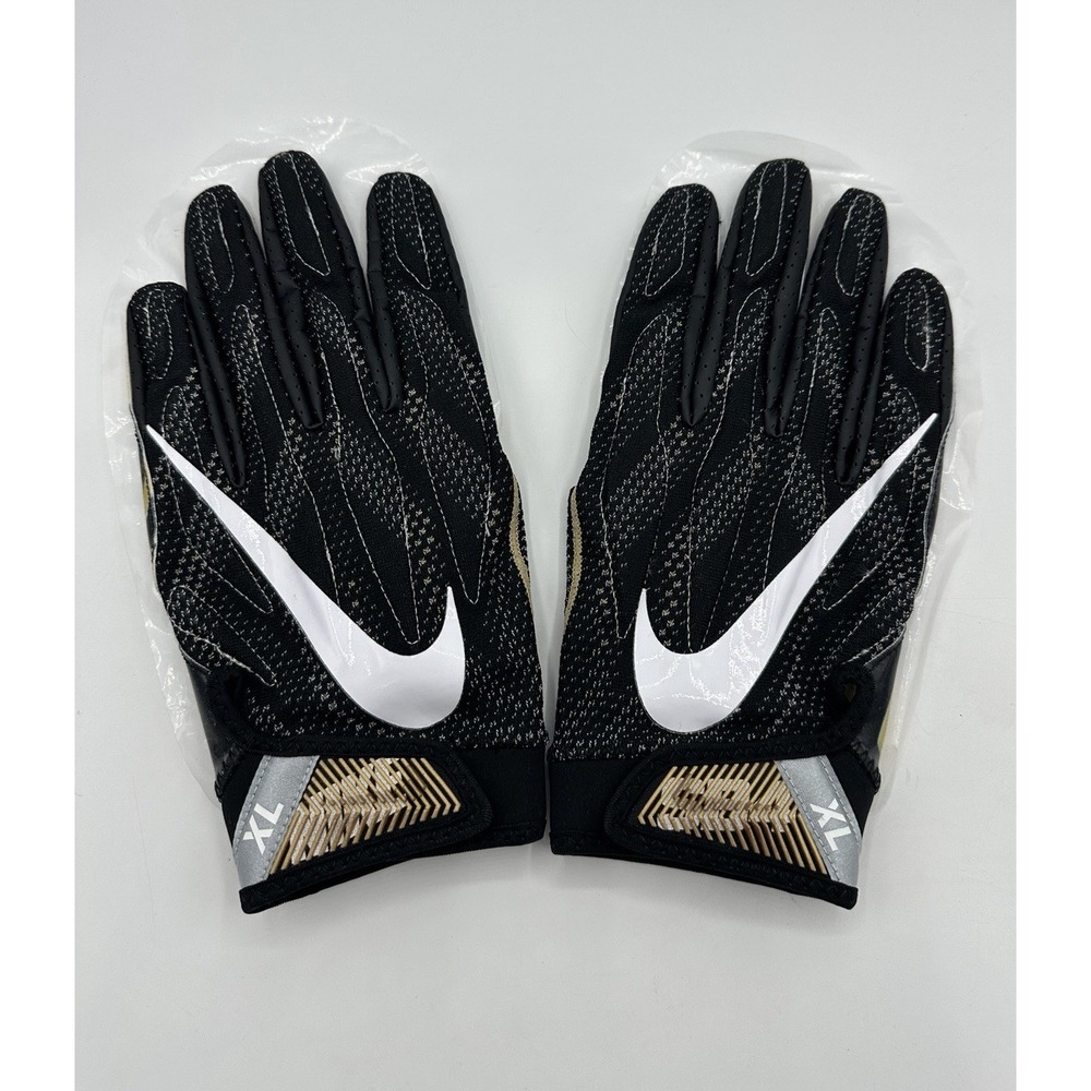 Nike Superbad 4.0 Football Gloves XL Black Gold CFM Sample GF0494-010 Rare